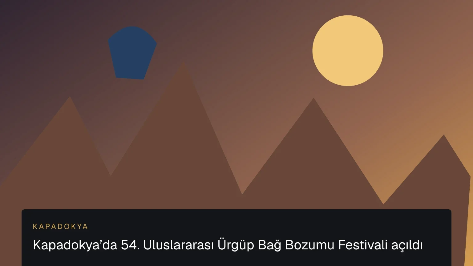 Kapadokya’da 54. Uluslararası Ürgüp Bağ Bozumu Festivali açıldı haber görseli