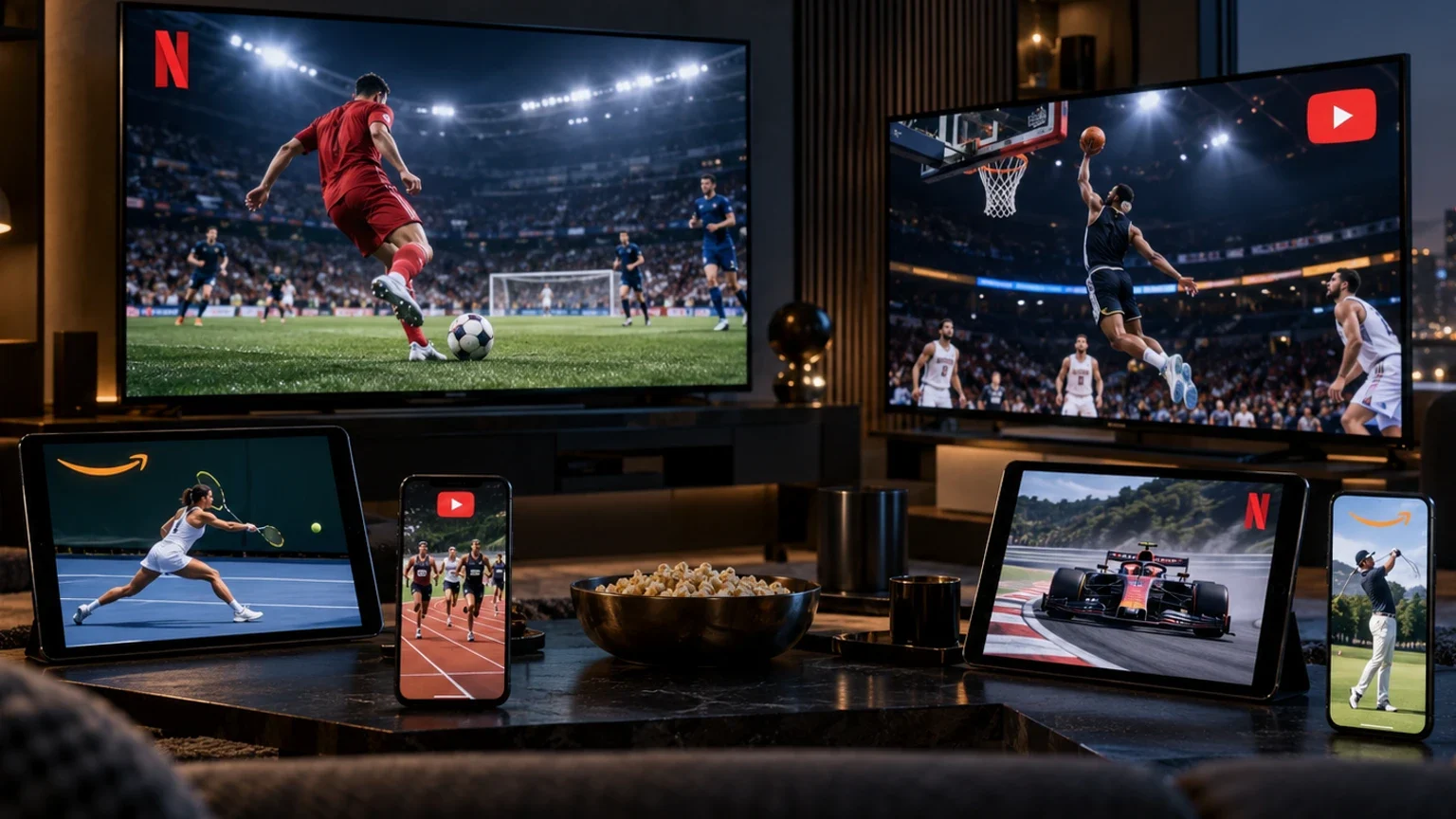 Netflix, Amazon ve YouTube spor yayınları için güç birliği kurdu haber görseli