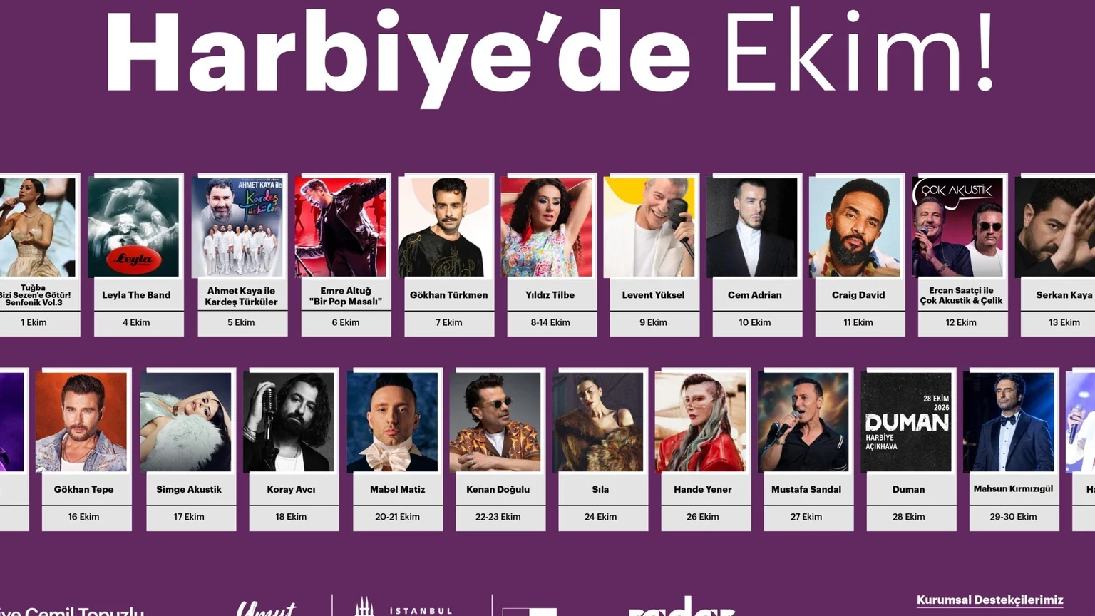 Harbiye Cemil Topuzlu Açık Hava’da ekim ayında farklı sanatçı ve senfonik/acoustic performansları izleyiciyle buluşturuldu haber görseli