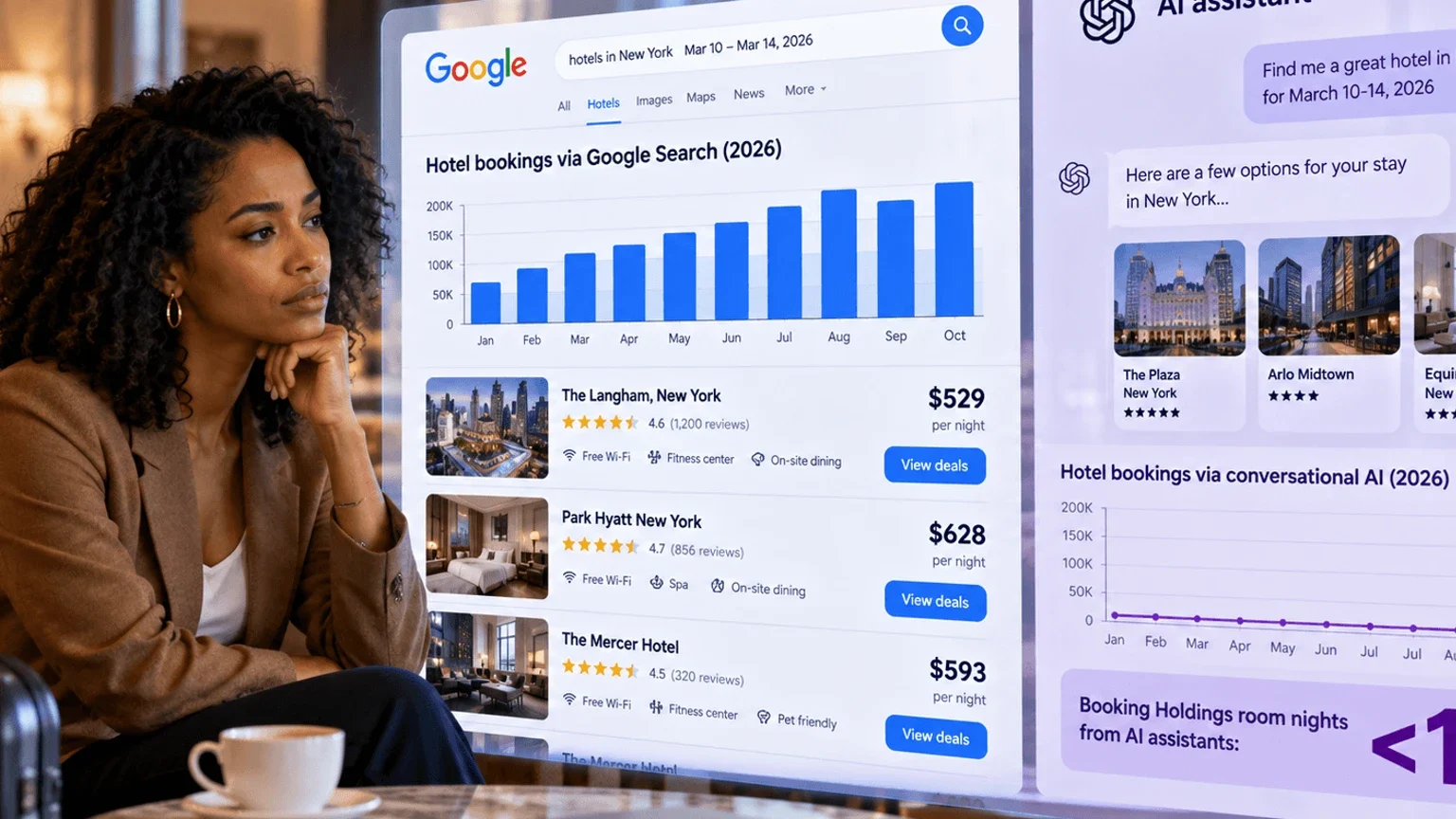 Hotel dağıtımı 2026: Google hâlâ misafiri yönlendiriyor haber görseli